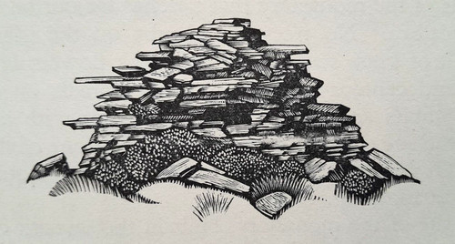 Gibbings monastery cell print - monastery,