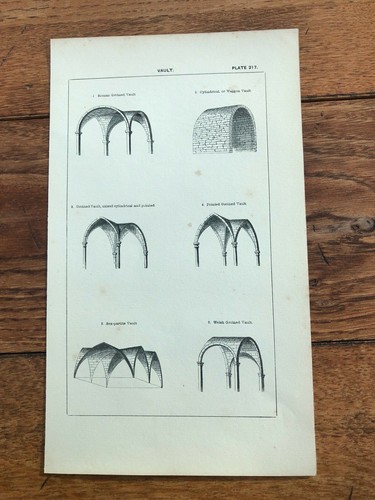 1850 gothic architecture print