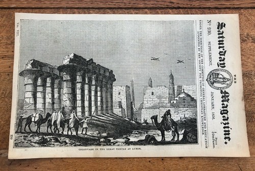1836 original wood cut - , print