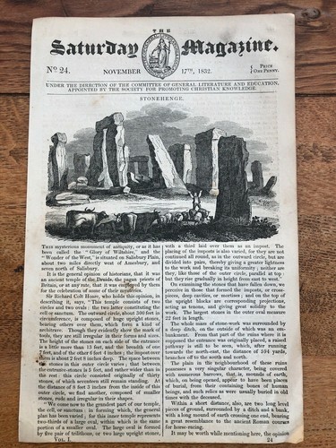 1832 original wood cut - , print