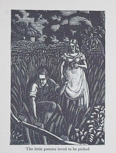 Couple picking flowers - couple,