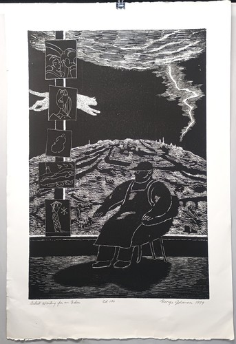 Signed ltd woodcut - woodcut, linocut