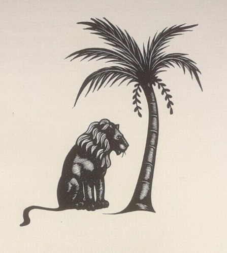 Gibbings lion palm tree - gibbings, 1934