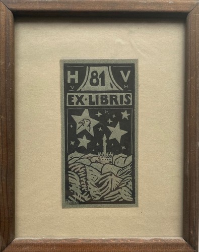 Woodcut volker heinle 1947 - volker, ex