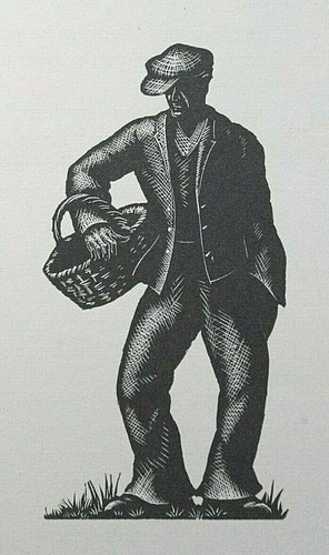 Man basket leighton print wood - man,
