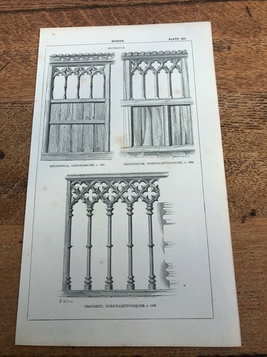 1850 gothic architecture print
