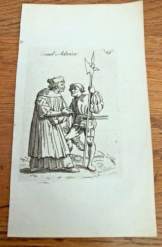 Original 1750 small woodcut - original,