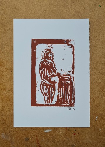 Original signed woodcut - original,