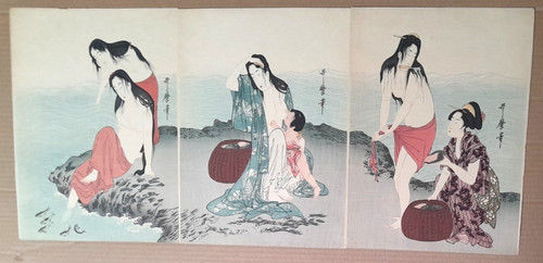 Utamaro nude fishing girls - utamaro,