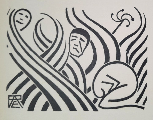 Andernacht hell fire woodcut - hell,