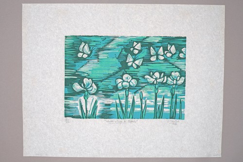 Color woodcut white - woodcut, &