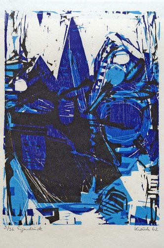 Heinz kreutz informel - heinz, woodcut