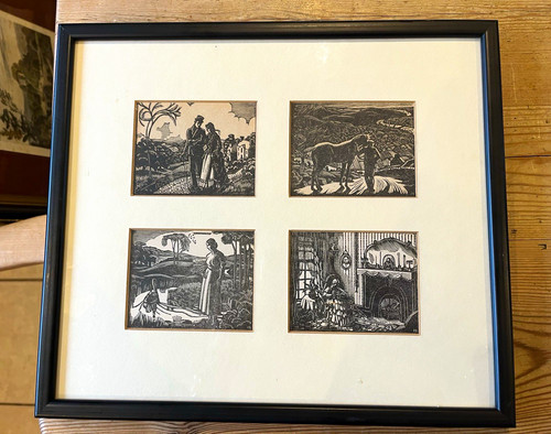 Freda bone woodcut - freda, prints