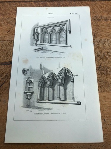 1850 gothic architecture print