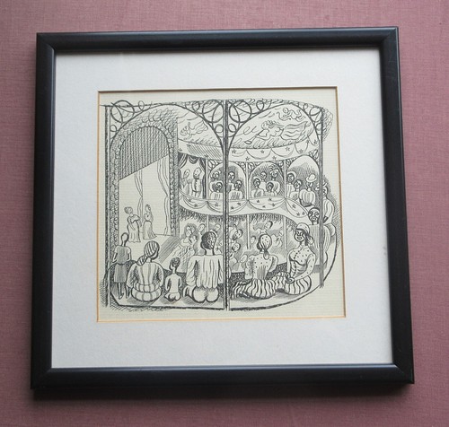 Framed lithograph from a - framed,