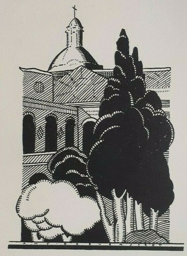 Art deco latin - abbey, church