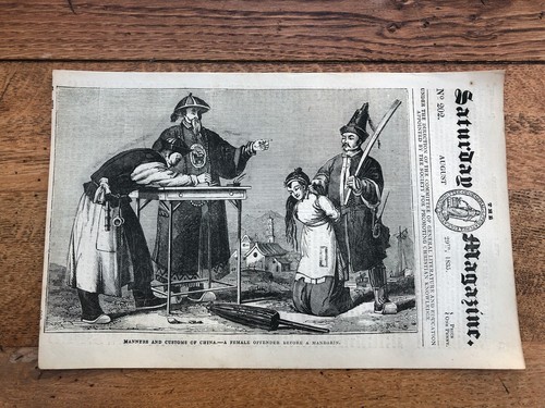 1835 original wood cut - ,