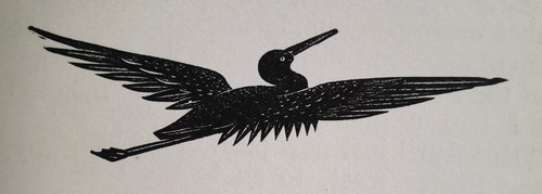 Gibbings crane bird print a - of,