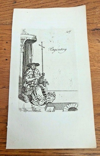 Original 1750 small woodcut - original, by