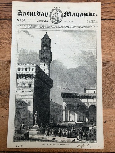 1834 wood cut - titled, "