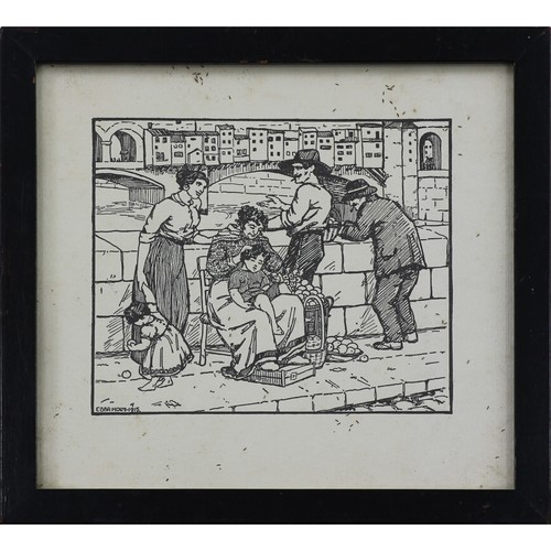 Woodcut engraving ebba - by,