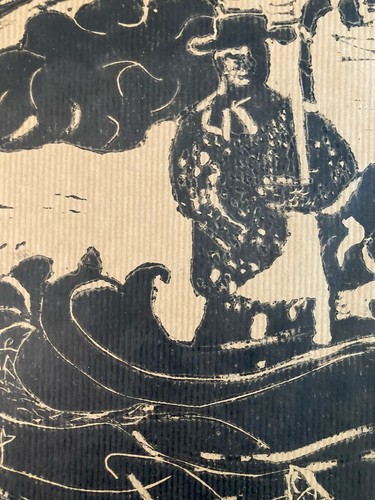 Beautiful woodcut ink paper - beautiful, on